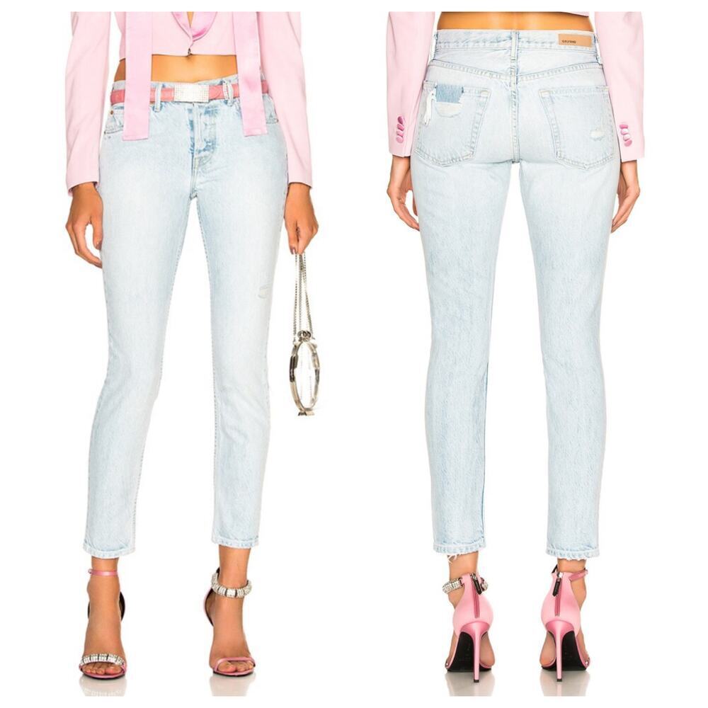 GRLFRND Yasmin Mid Rise Jeans Fade Color Women’s Size 28‎